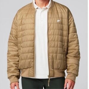 FABLETICS The Essential‎ Reversible Bomber Quilted Jacket Bone/Dark Twill Sz XL?